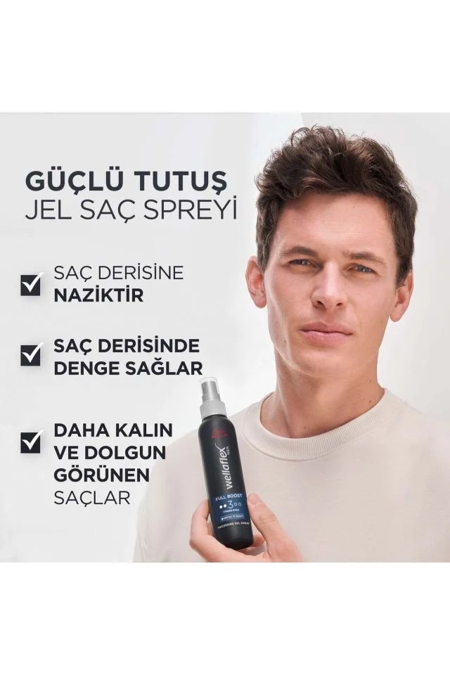 Wellaflex Jel Saç Spreyi Erkek Hacim veren Kalınlaştırıcı &ekstra Güçlü Tutuş 150 ml