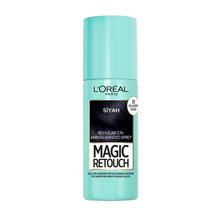 Loreal Paris Magic Retouch Beyazlar İçin Anında Kapatıcı Sprey Siyah 75 ml