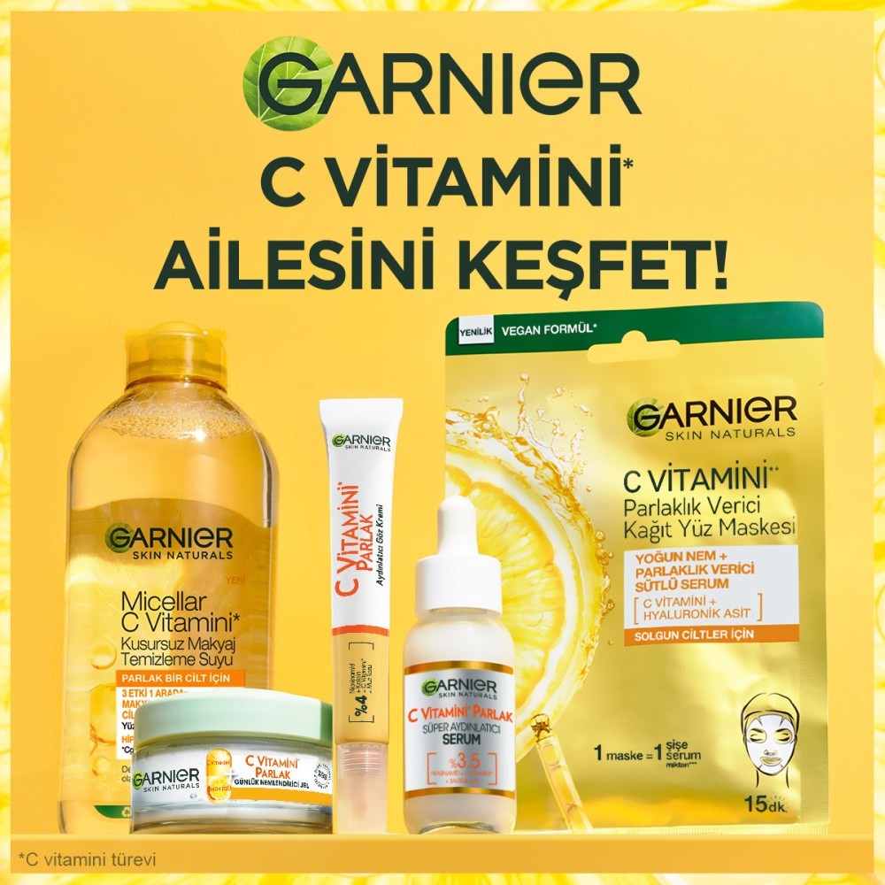 Garnier +C Vitamini Parlak Aydınlatıcı Göz Kremi 15 ml