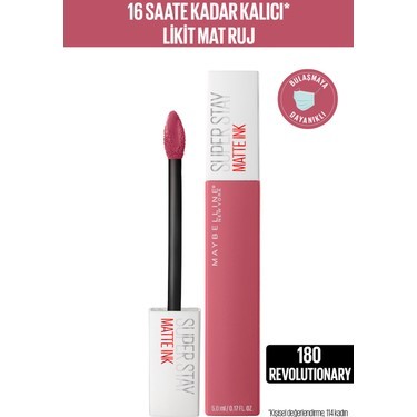 Maybelline New York Super Stay Matte Ink Pink Edition Likit Mat Ruj 180 Revolutionary
