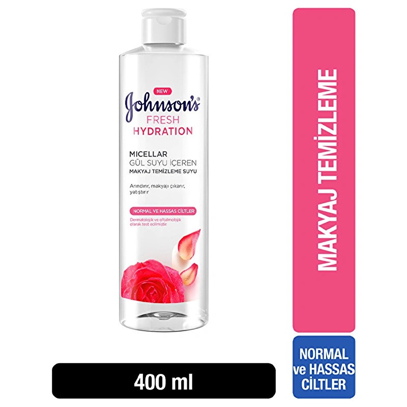 Johnson's Gül Suyu Özlü Micellar Makyaj Temizleme Suyu 400 ml