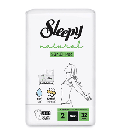 Sleepy Natural Ultra Hassas Günlük Ped Uzun 32li