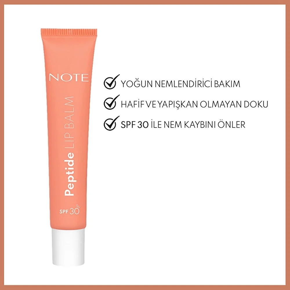 Note Peptide Renkli Lip Balm SPF 30 Nemlendirici ve Parlatıcı 02 Fun Day Turuncu