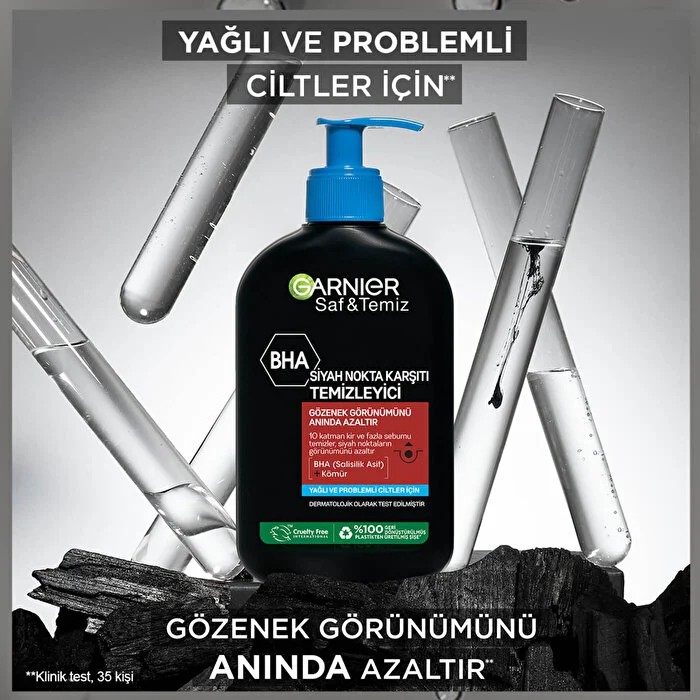 Garnier Saf & Temiz Siyah Nokta Karşıtı Yüz Temizle Jeli 250 ml