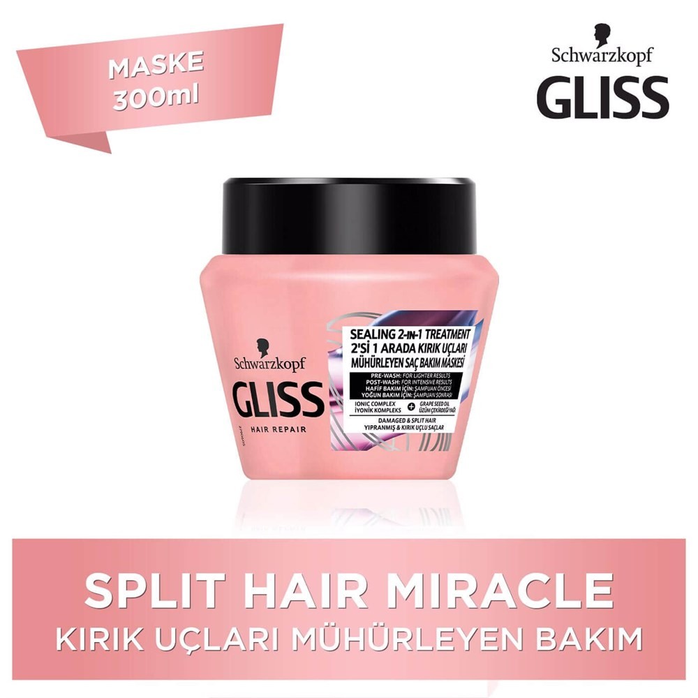 Gliss Split Hair Repaire Miracle Saç Maskesi 300 ml