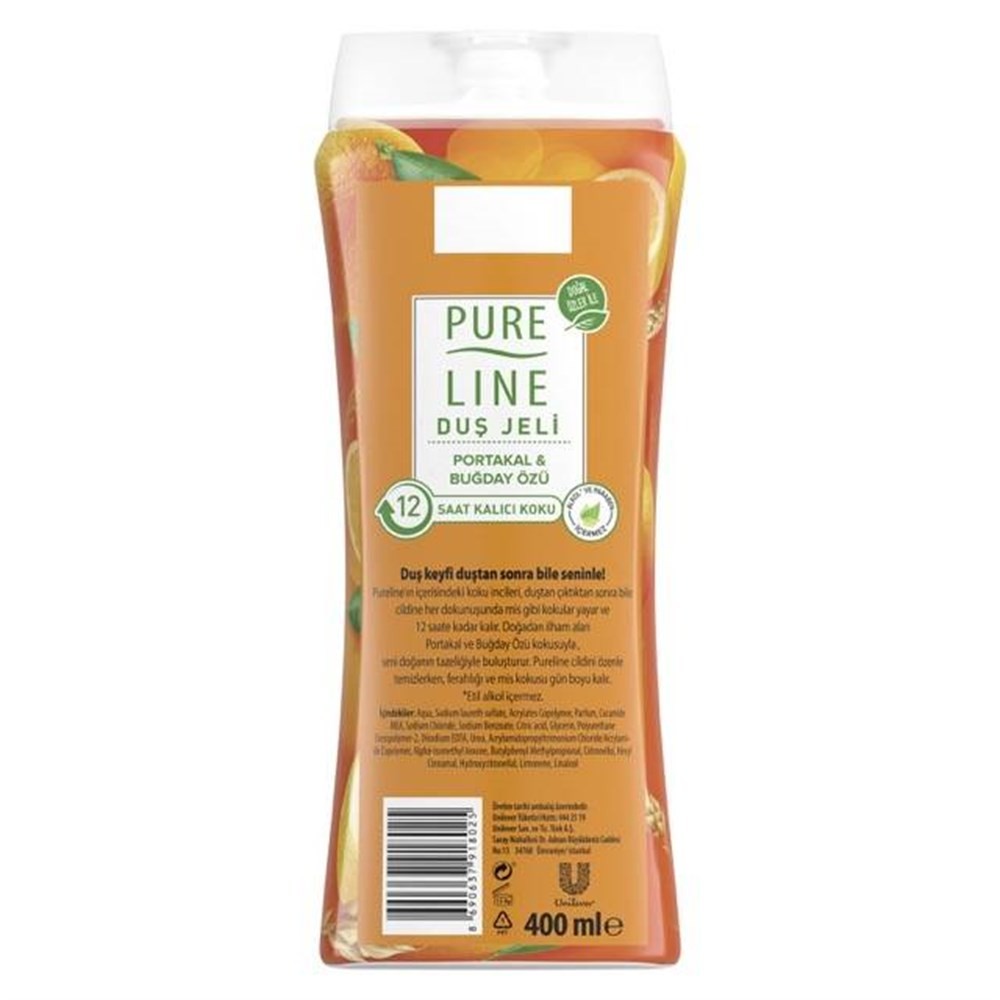 Pure Line Duş Jeli - Tatlı Portakal & Buğday Özlü 400 ml