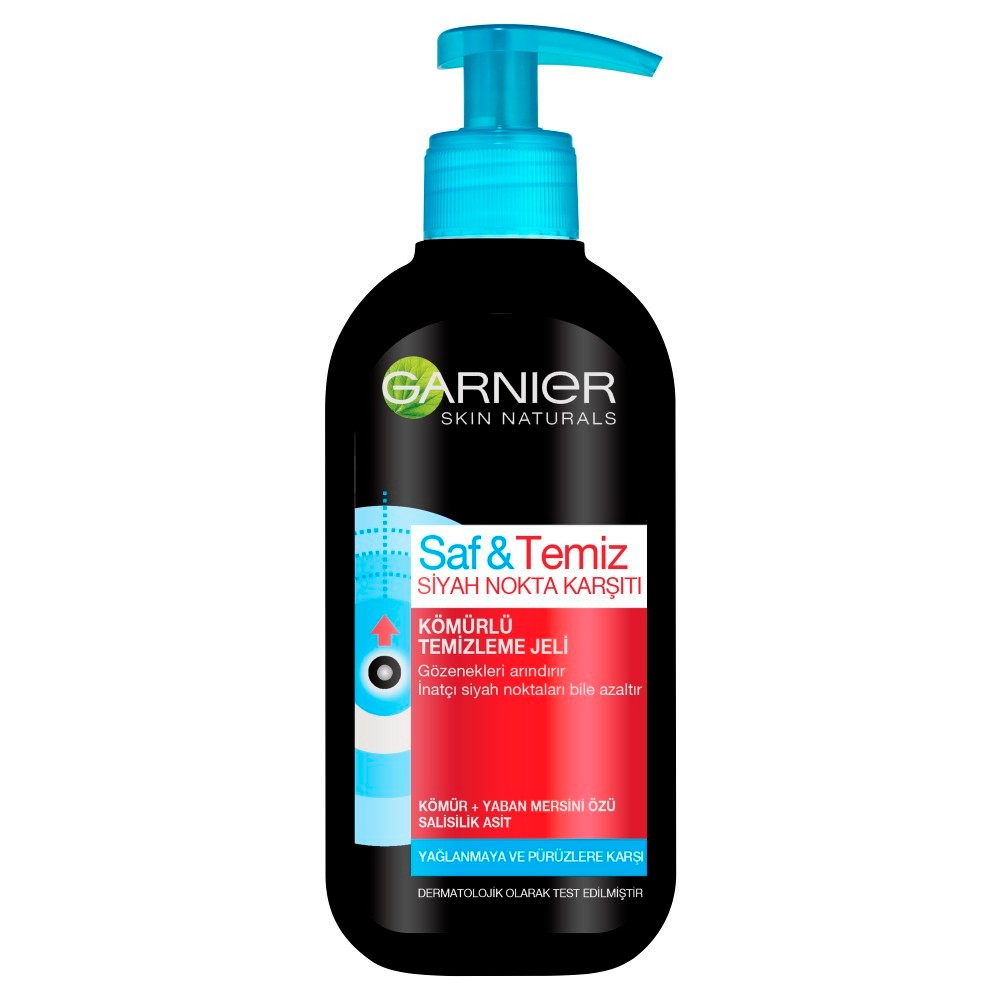 Garnier Saf &amp;Temiz Siyah Nokta Karşıtı Kömürlü Yüz Temizleme Jeli 150 ml