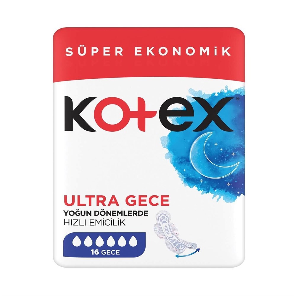 Kotex Hijyenik Ped Ultra Gece 16lı