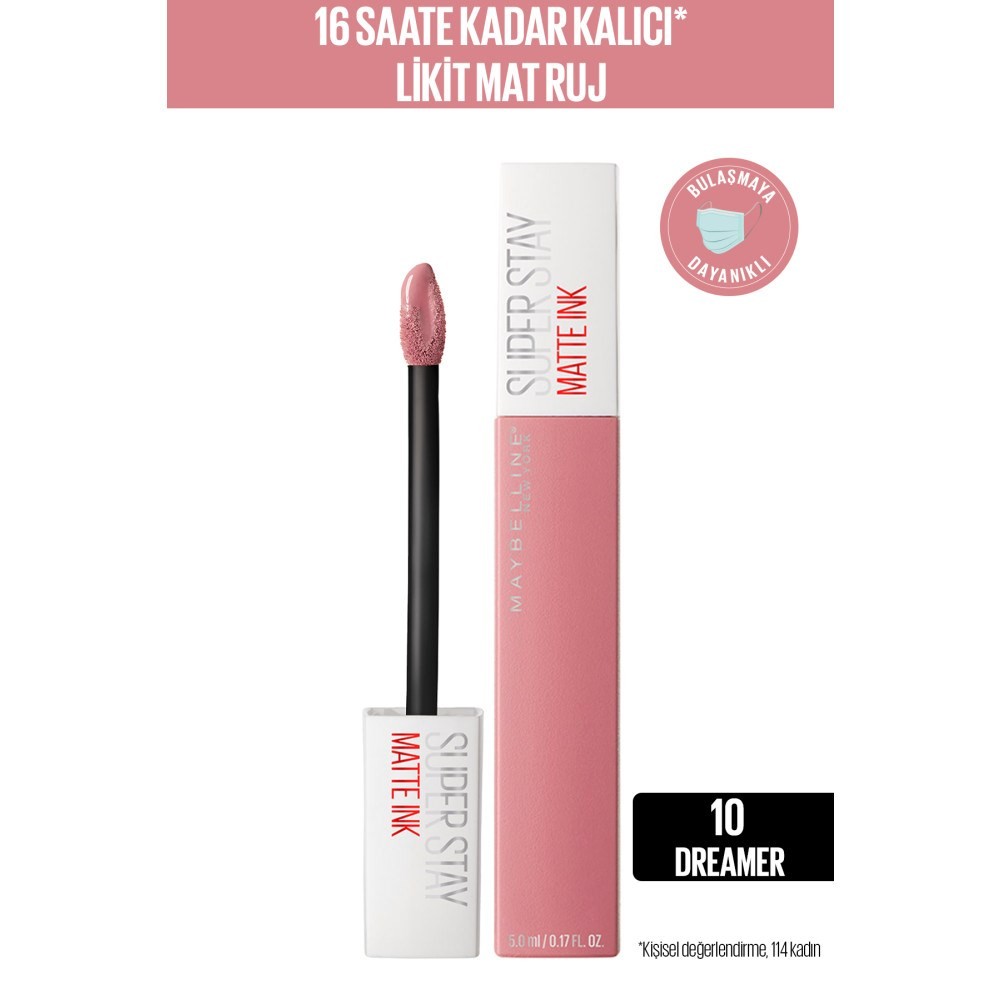 Maybelline New York Likit Mat Ruj SuperStay Matte Ink Liquid Lipstick 10 Dreamer