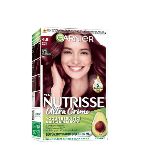 Garnier Nutrisse Ultra Creme Kit Saç Boyası 4.6 Şarap Kızılı