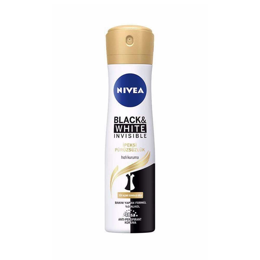 Nivea Sprey Deodorant Black & White Invisible İpeksi Pürüzsüzlük 150 ml