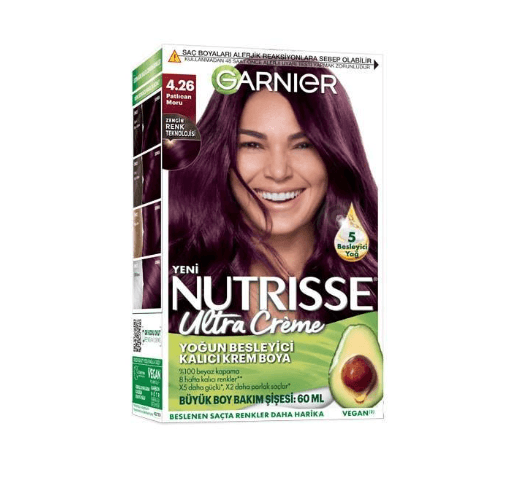 Garnier Nutrisse Ultra Creme Kit Saç Boyası 4.26 Patlıcan Moru