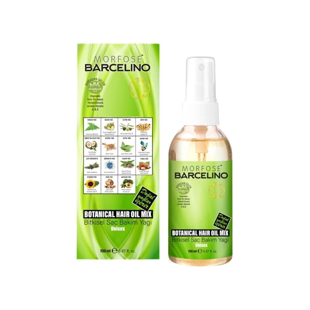 Morfose Barcelino Saç Bakım Yağı Bitkisel Özlü Botanical Oil Mix Unisex 150 ml