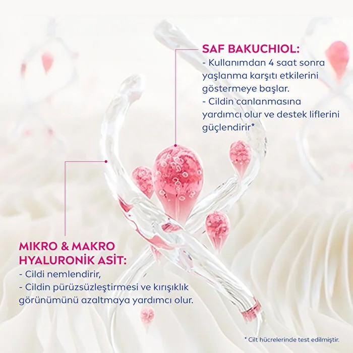 Nivea Cellular Expert Lift Doğal Retinol Alternatifi Saf Bakuchiol ve Hyaluronik Asit içeren Gece Kremi