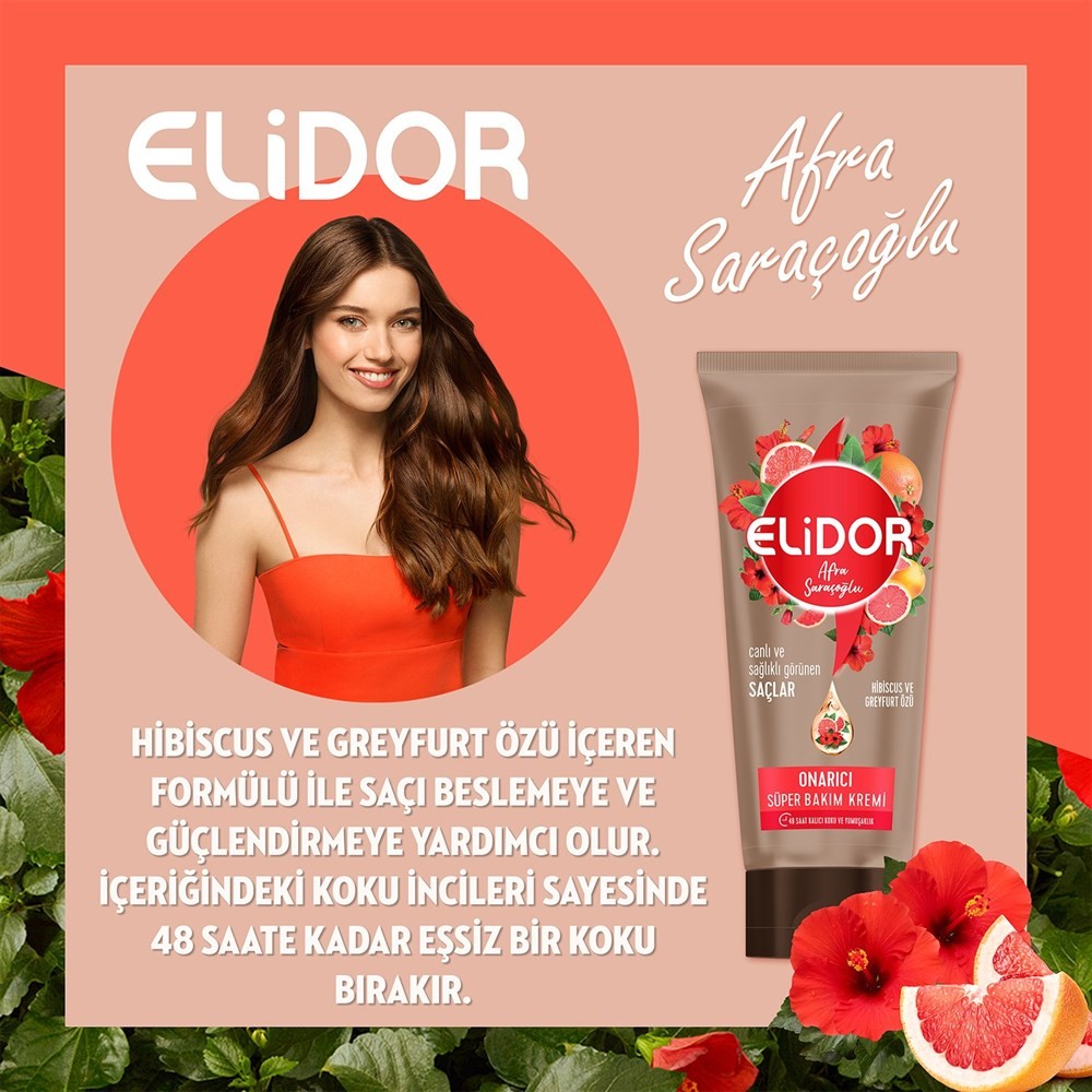 Elidor Saç Bakım Kremi Canlı ve Sağlıklı Görünen Saçlar By Afra Saraçoğlu 170 ml