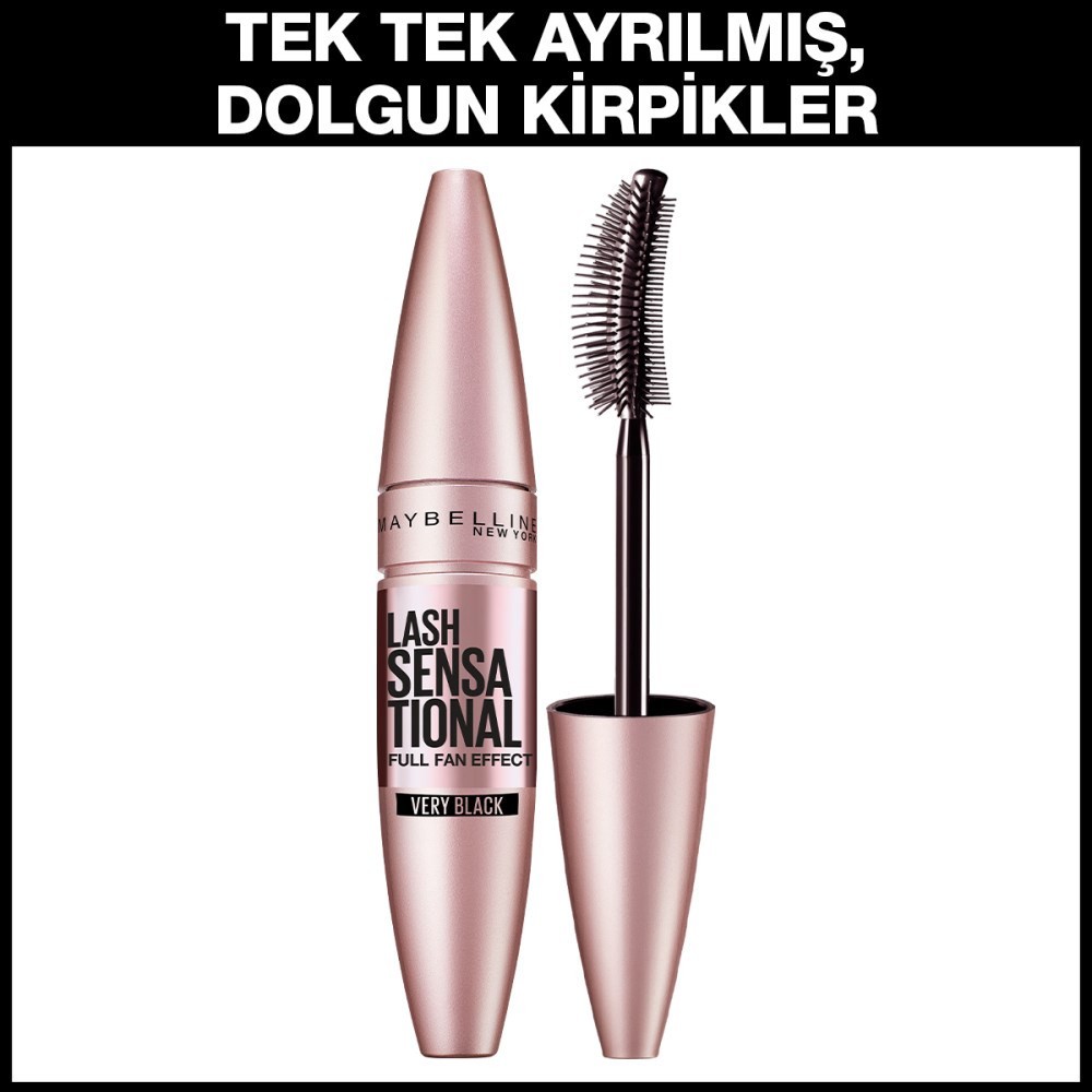 Maybelline New York Kıvrım &amp; Hacim Etkili Siyah Maskara Lash Sensational Mascara