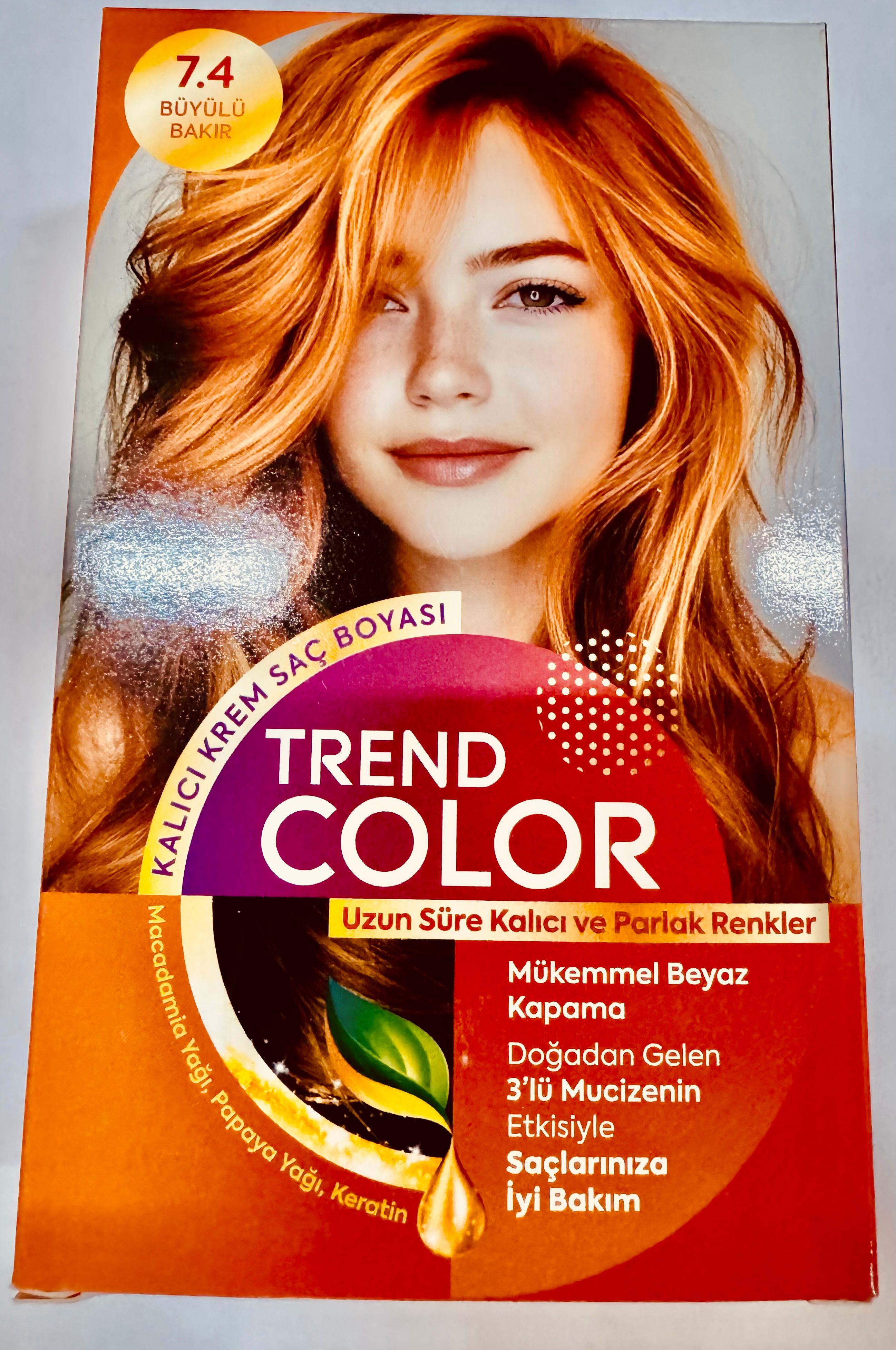 Trend Color Kit Saç Boyası 7.4 Büyülü Bakır 50 ml