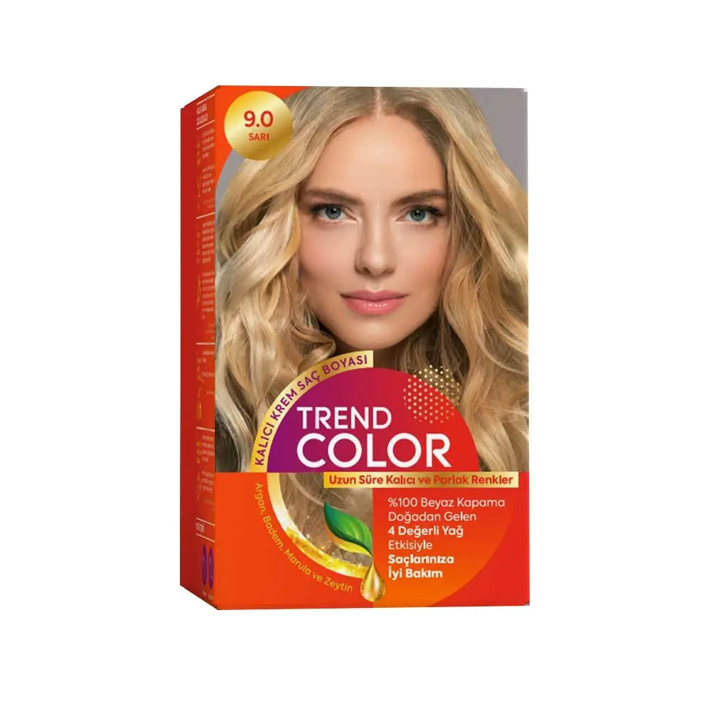 Trend Color Kit Saç Boyası 9.0 Sarı 50 ml | TREND COLOR