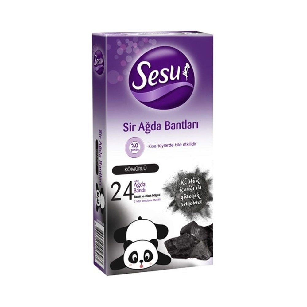 Sesu Sir Ağda Bandı - Kömürlü Gözenek Arındırıcı Etki 24lü