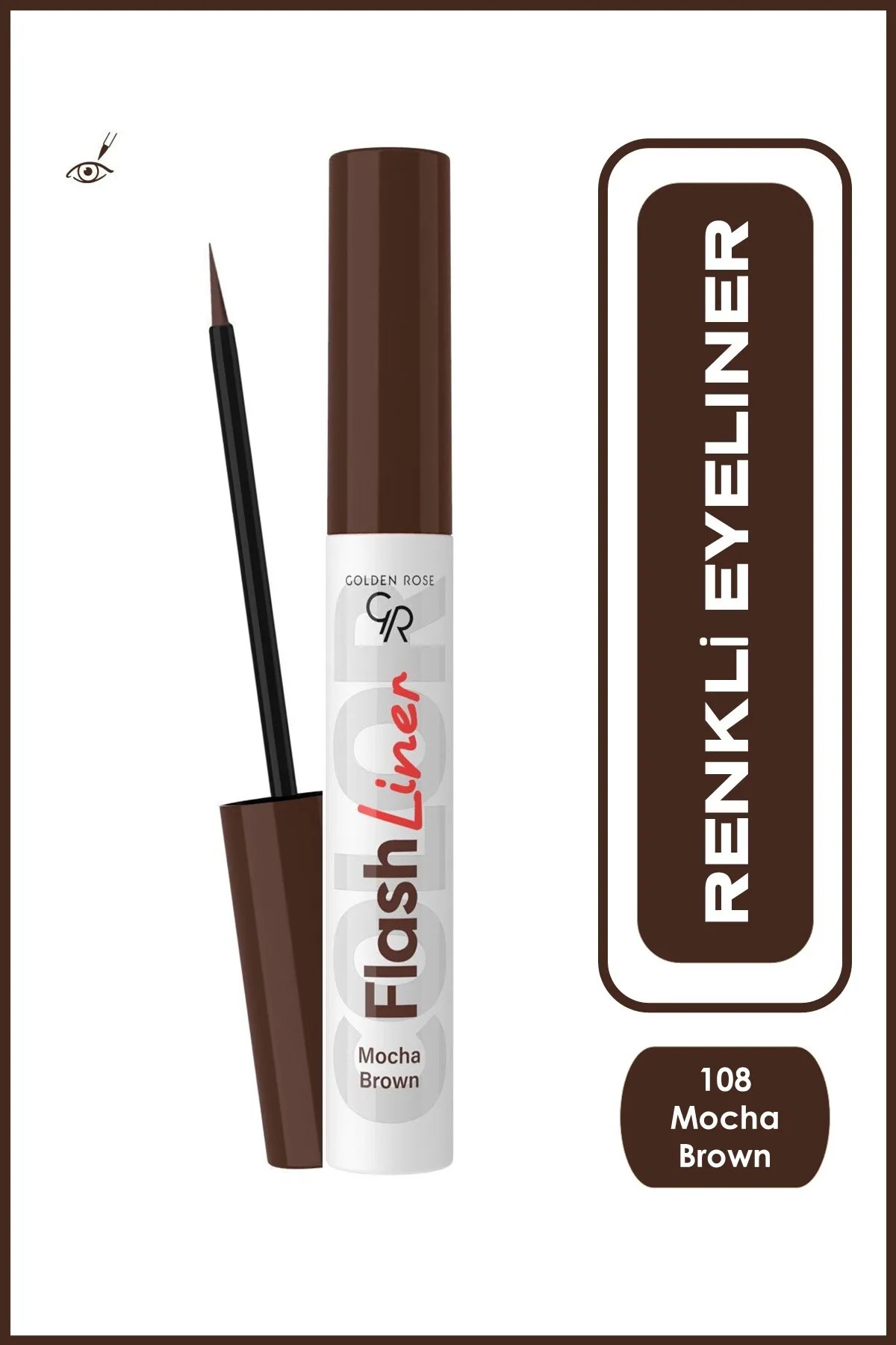 Golden Rose Flash Liner Colored Eyeliner - 108 Mocha Brown - Renkli Eyeliner