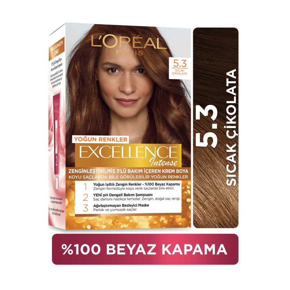 Loreal Paris Excellence Intense Saç Boyası Yoğun Renkler 5.3 Sıcak Çikolata