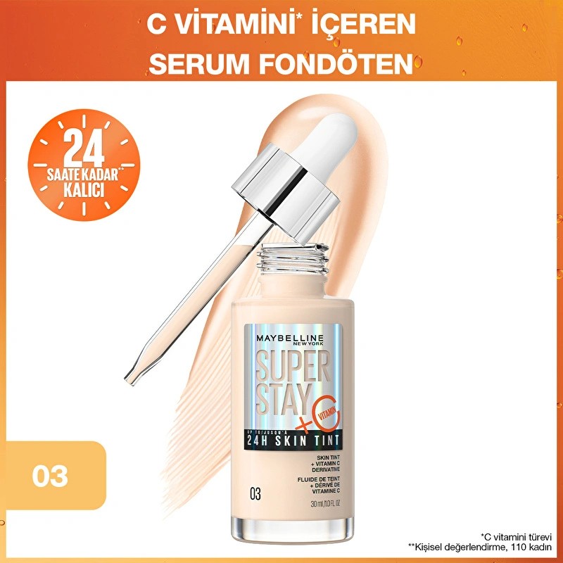 Maybelline New York Super Stay Skin Tint Fondöten 03