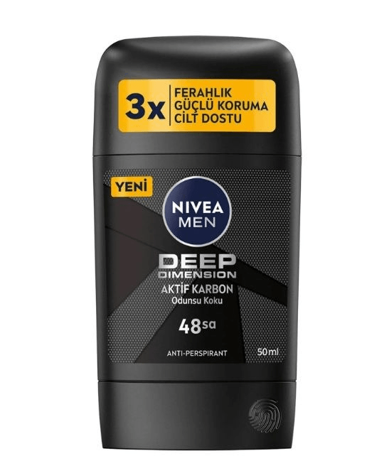 Nivea Men Stick Roll- On Erkek Deodorant Deep Dimension Aktif Karbon 50 ml