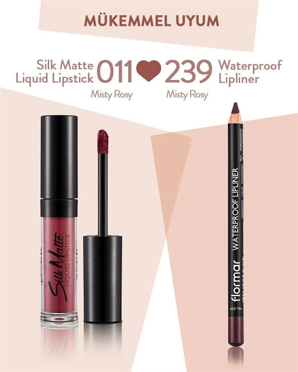 Flormar Silk Matte Likit Mat Ruj 011 Misty Rosy