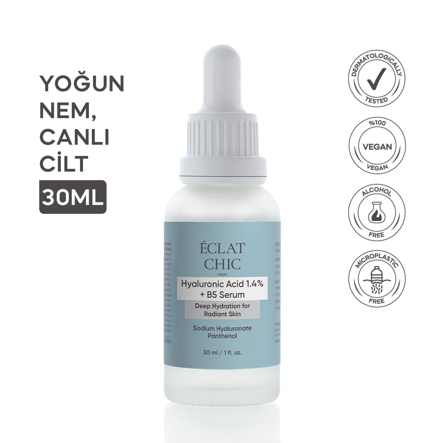 Eclat Chıc Cilt Bakım Serumu 30ml Hyaluronic Asit & B5
