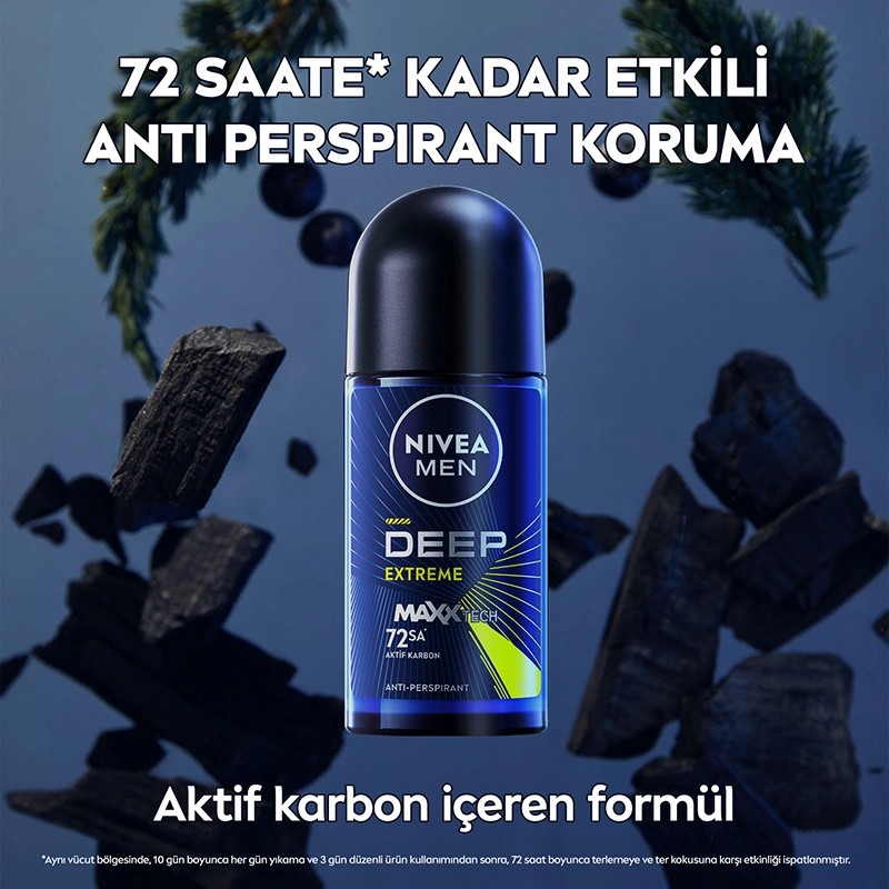 Nivea Men Erkek Roll-on Deodorant Deep Extreme 50 ml