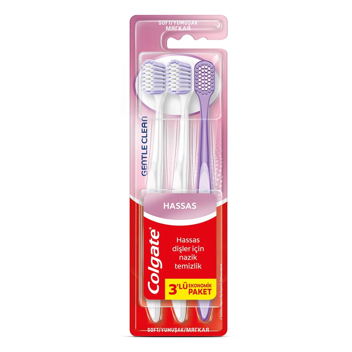Colgate Gentle Clean 2+1 Diş Fırçası Hassas - Yumuşak