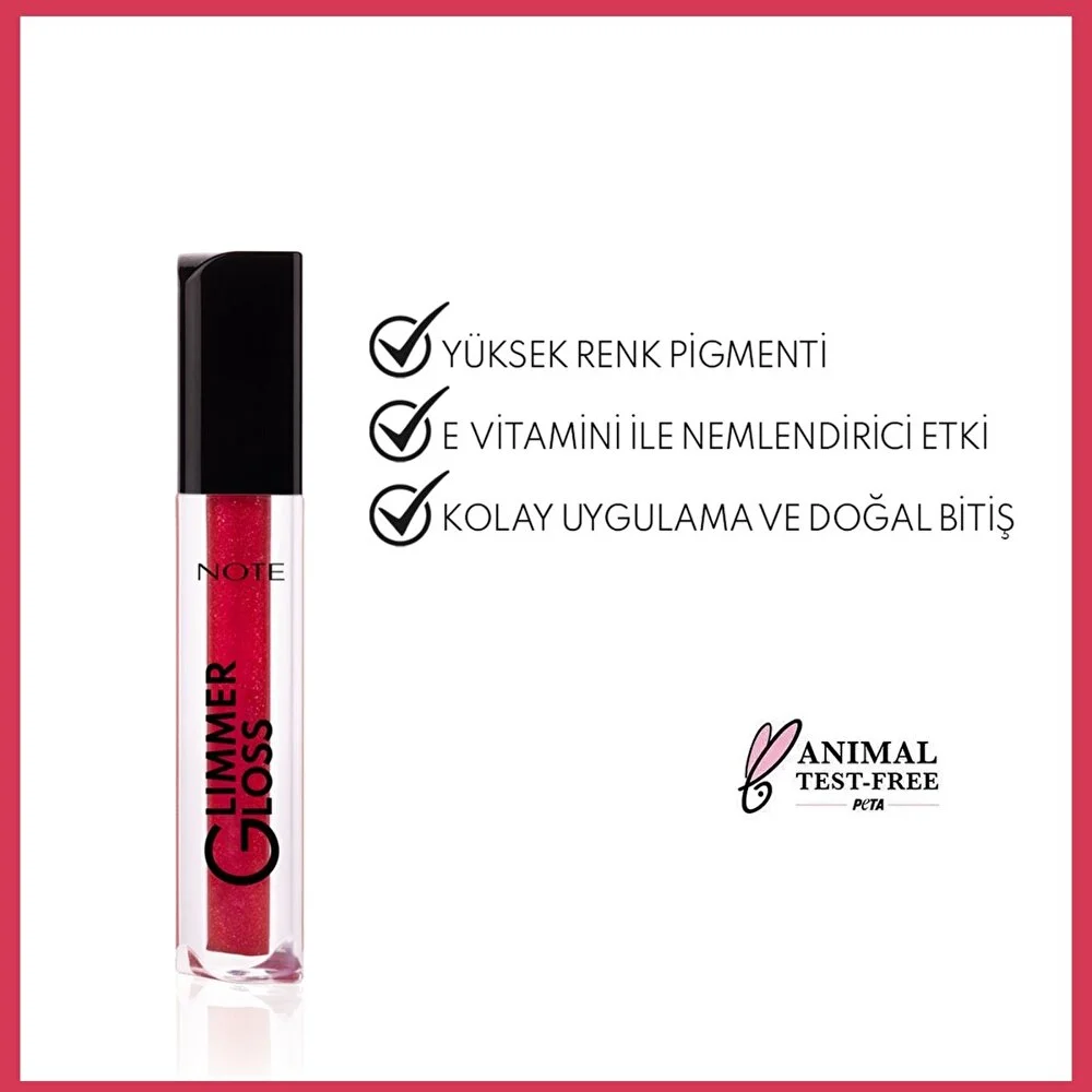 Note Glimmer Gloss Işıltılı Nemlendirici Dudak Parlatıcısı 60 Cherry Girl