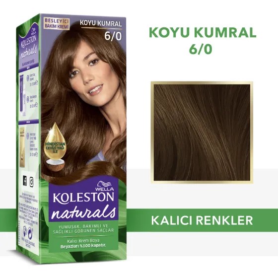 Wella Koleston Naturals Saç Boyası 6/0 Koyu Kumral