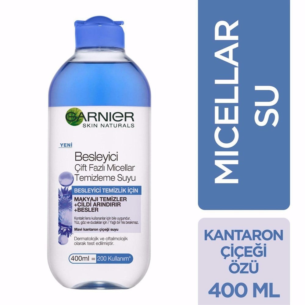 Garnier Besleyici Çift Fazlı Micellar Makyaj Temizleme Suyu 400 ml