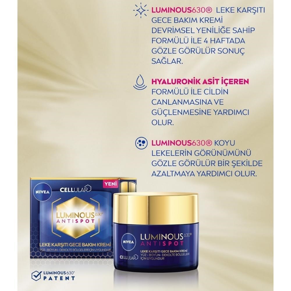 Nivea Leke Kremi Gece Cellular Luminous630 Anti-Spot 40 ml