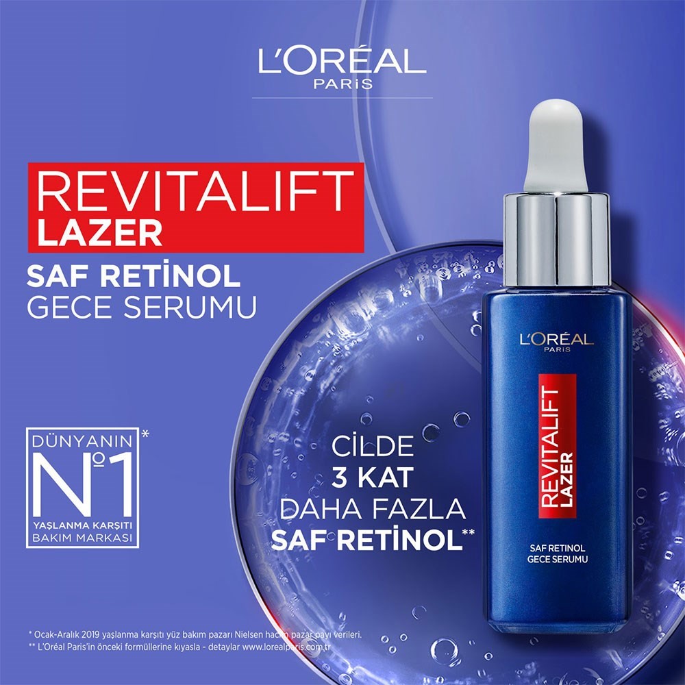 Loreal Paris Gece Serumu - Revitalift Lazer Saf Retinol 30 ml