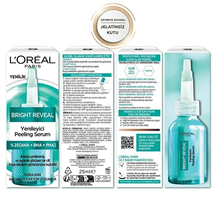Loreal Paris Bright Reveal Koyu Leke Karşıtı Peeling Serum 30 ml