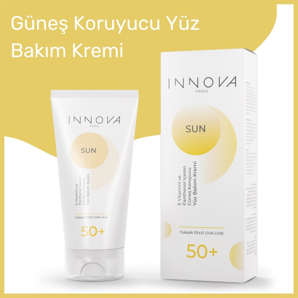 Innova Sun Care Cream Güneş Kremi +50F Yoğun Güneş Koruyucu Etki 50 ml