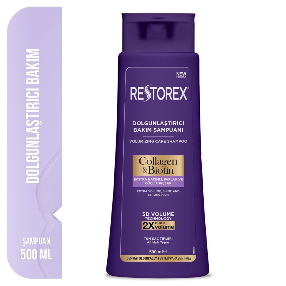 Restorex Şampuan Collagen Biotin Hacimsiz Saçlar için Dolgunlaştırıcı Etki 500 ml