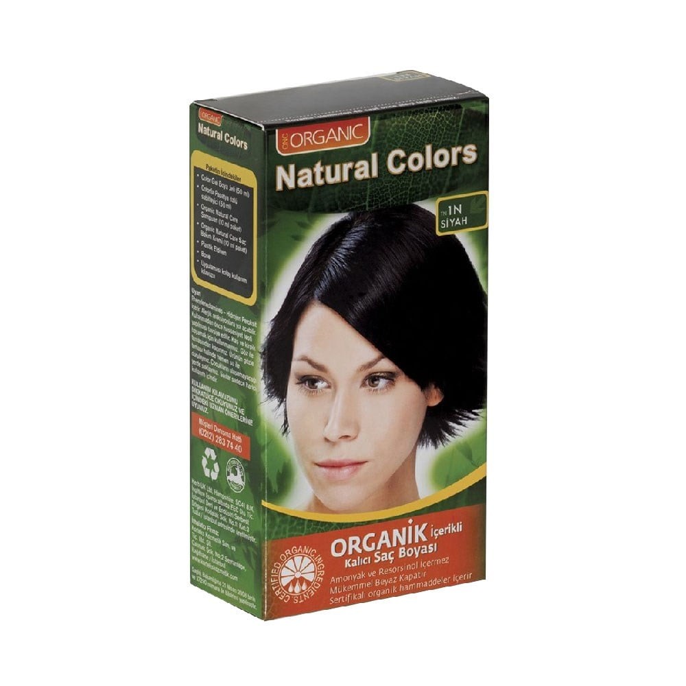 Natural Colors Organik Kalıcı Saç Boyası 1N Siyah