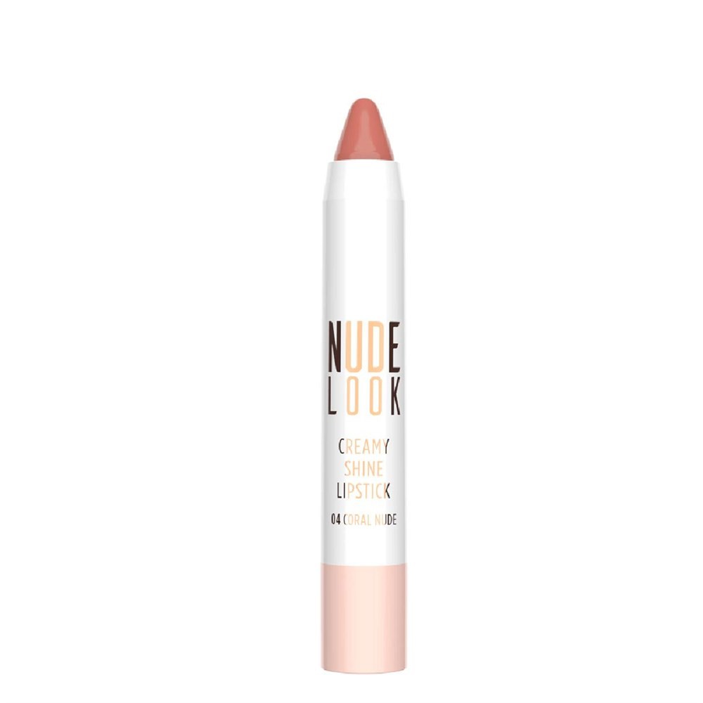 Golden Rose Nude Look Creamy Shine Lipstick No:04 Coral Nude