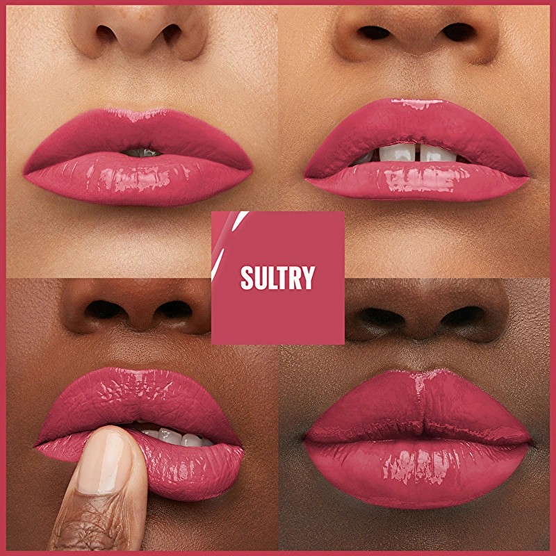 Maybelline New York Super Stay Vinyl Ink Uzun Süre Kalıcı Likit Parlak Ruj 160 Sultry