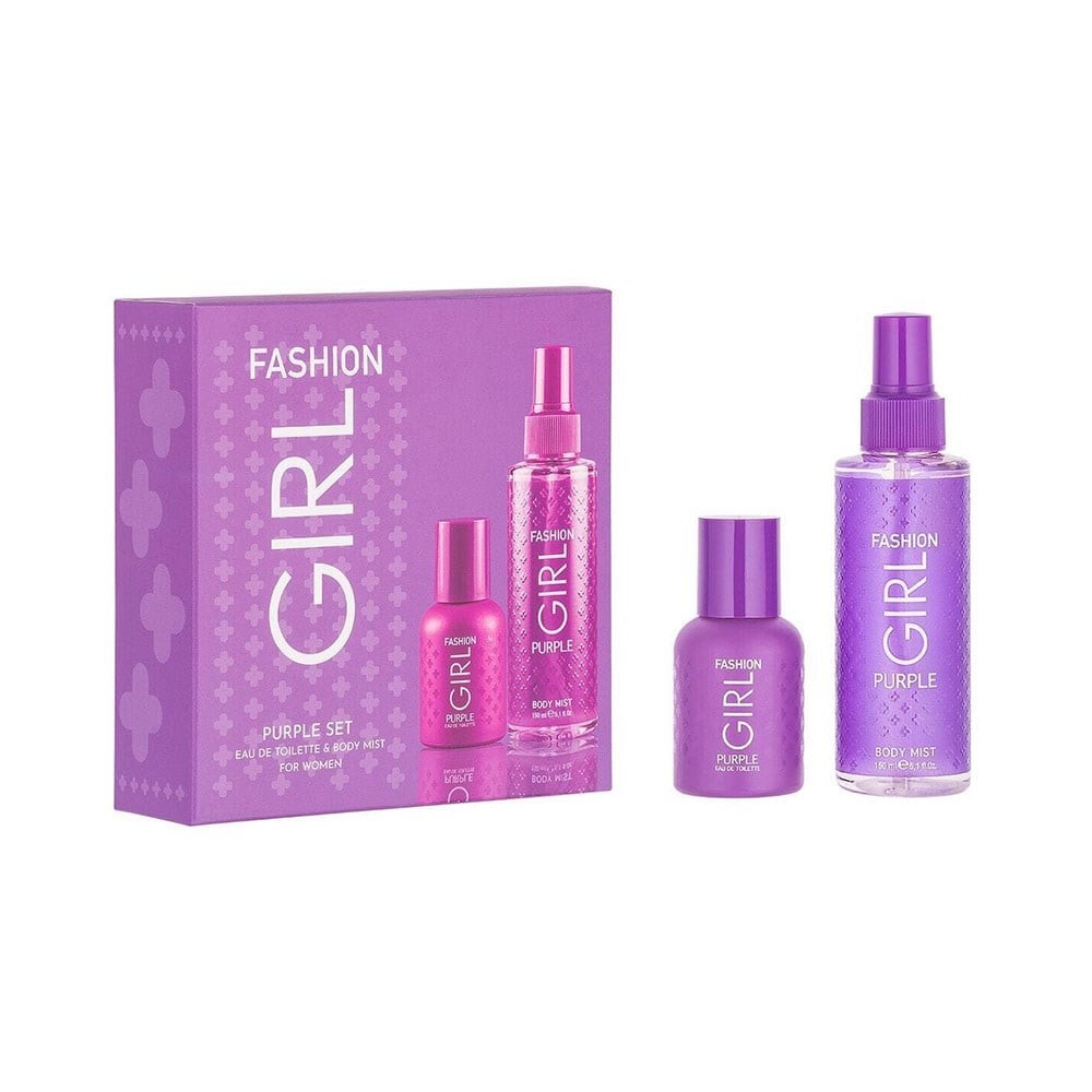 Fashion Girl Kadın Parfümü - edt 50 ml + Body Mist Vücut Spreyi Purple 150 ml