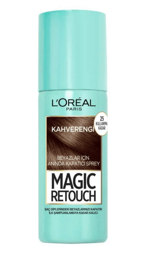 LOreal Paris Beyaz Saçlar için Kapatıcı Kahverengi Saç Spreyi - Magic Retouch 03 Chatain