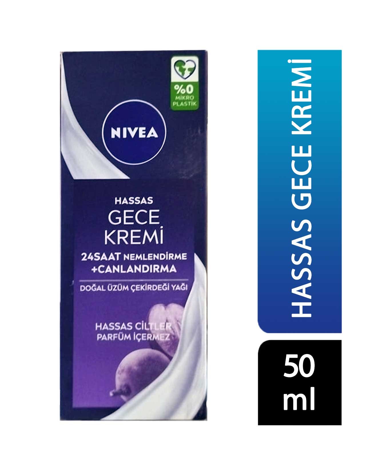 Nivea Hassas gece Kremi 24 saat Nemlendirme Spf 15 50ml