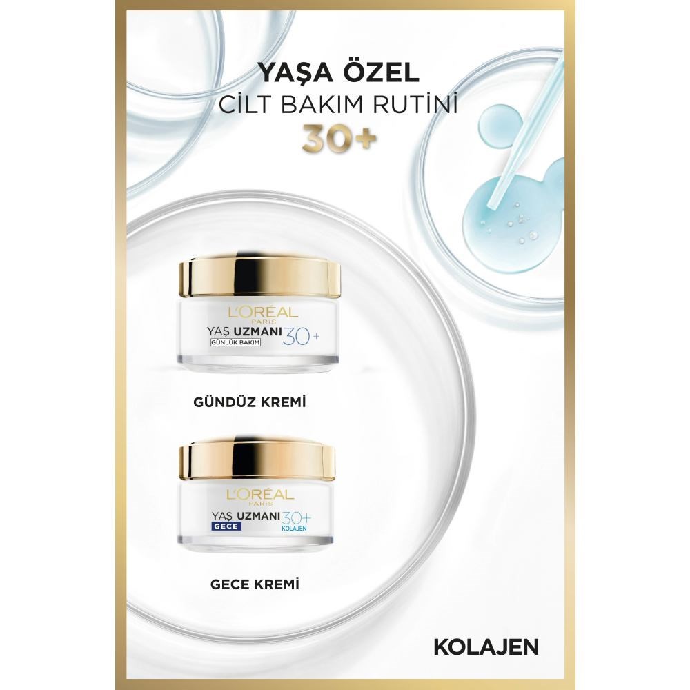 Loreal Paris Yaş Uzmanı 30+ Kırışıklık Karşıtı Nemlendirici Gece Kremi 50 ml