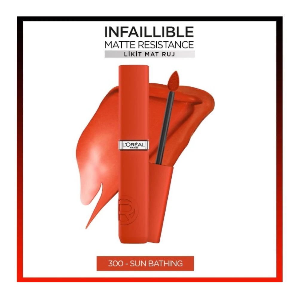 Loreal Paris Infaillible Matte Resistance Likit Mat Ruj 300 Sun Bathing