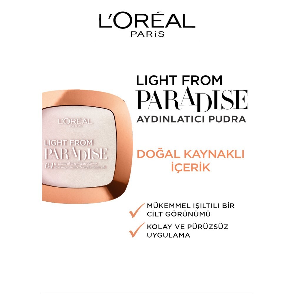 Loreal Paris Light From Paradise Icoconic Glow Aydınlatıcı Pudra - 01 Coconut Addict