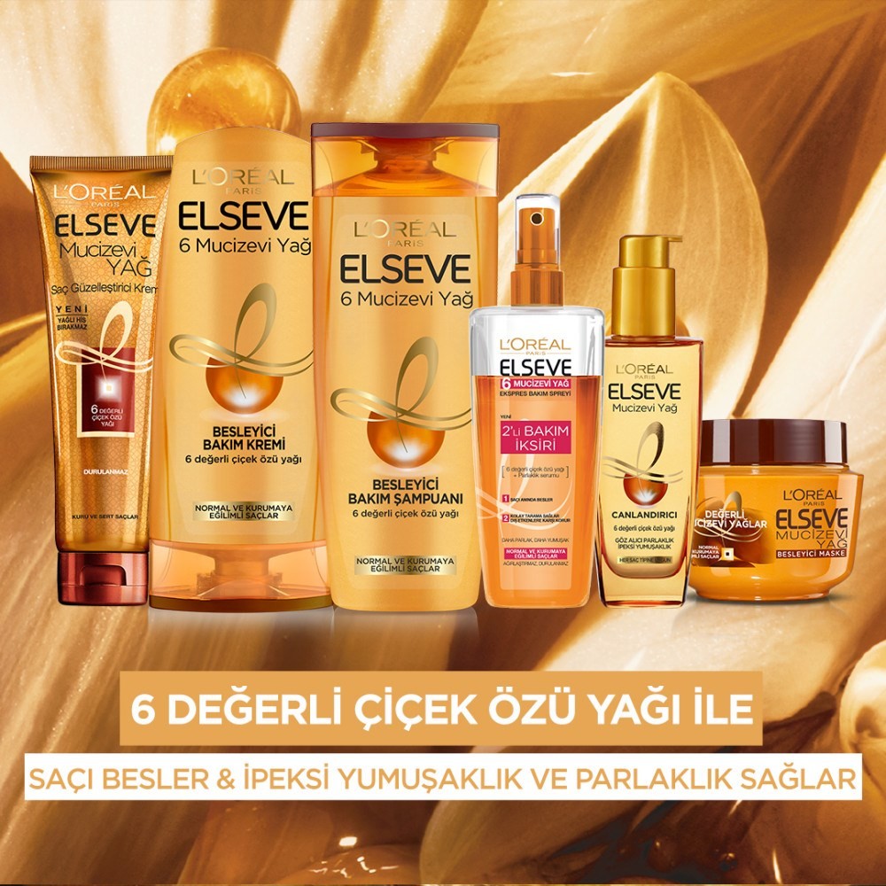 Loreal Elseve 6 Mucizevi Yağ Besleyici Saç Bakım Kremi 360 ml