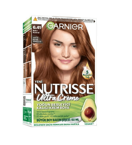 Garnier Nutrisse Ultra Creme Kit Saç Boyası 6.41 Bakır Kumral